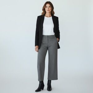 Ann Taylor Black Grey Wool Blend Trousers NWOT Size 6 Fully Lined Career Casual